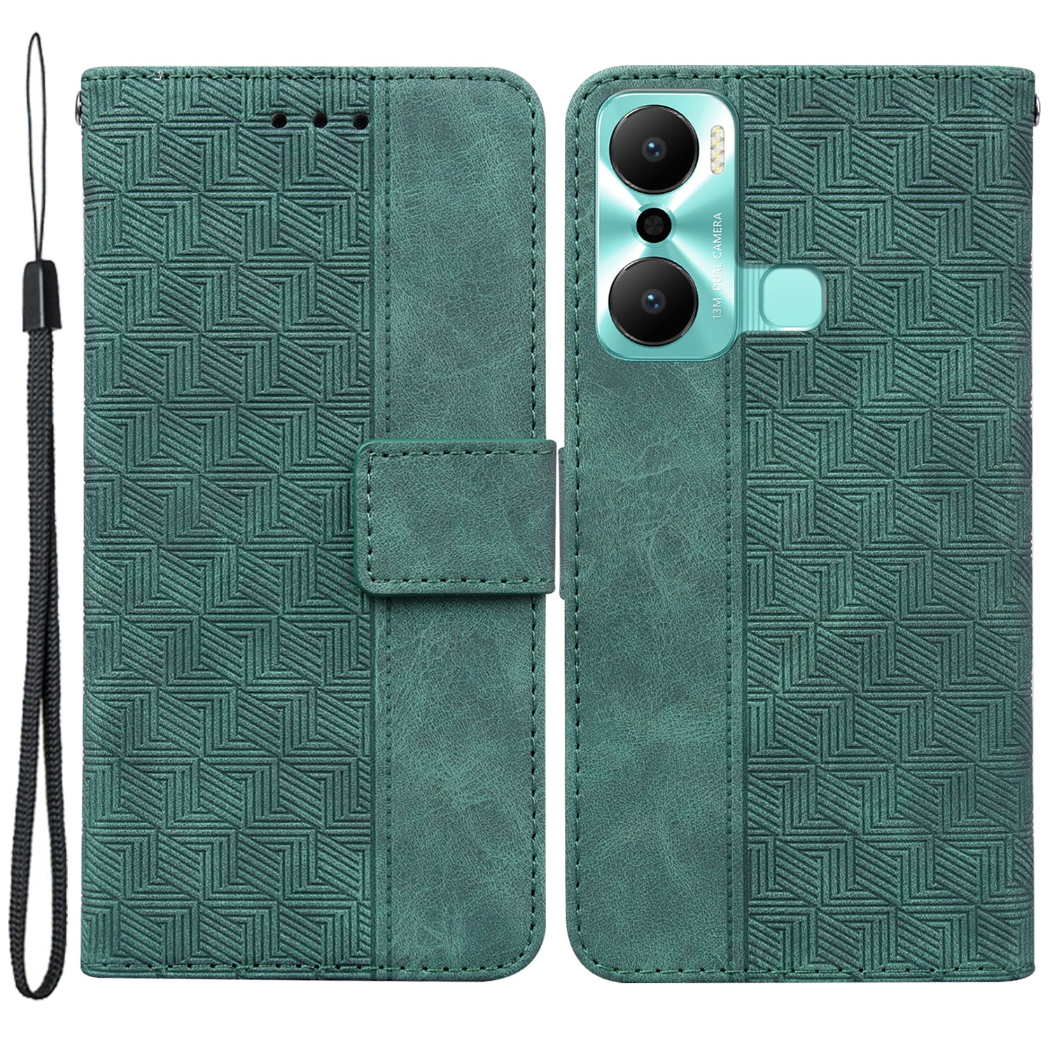 For Infinix Hot 20 Play 4G Shockproof PU Leather Phone Cover Imprinted Geometry Pattern Phone Case Magnetic Closure Stand Wallet Shell with Hand Strap For Infinix Hot 20 Play 4G Shockproof PU Leather Phone Cover Imprinted Geometry Pattern Phone Case Magnetic Closure Stand Wallet Shell with Hand Strap